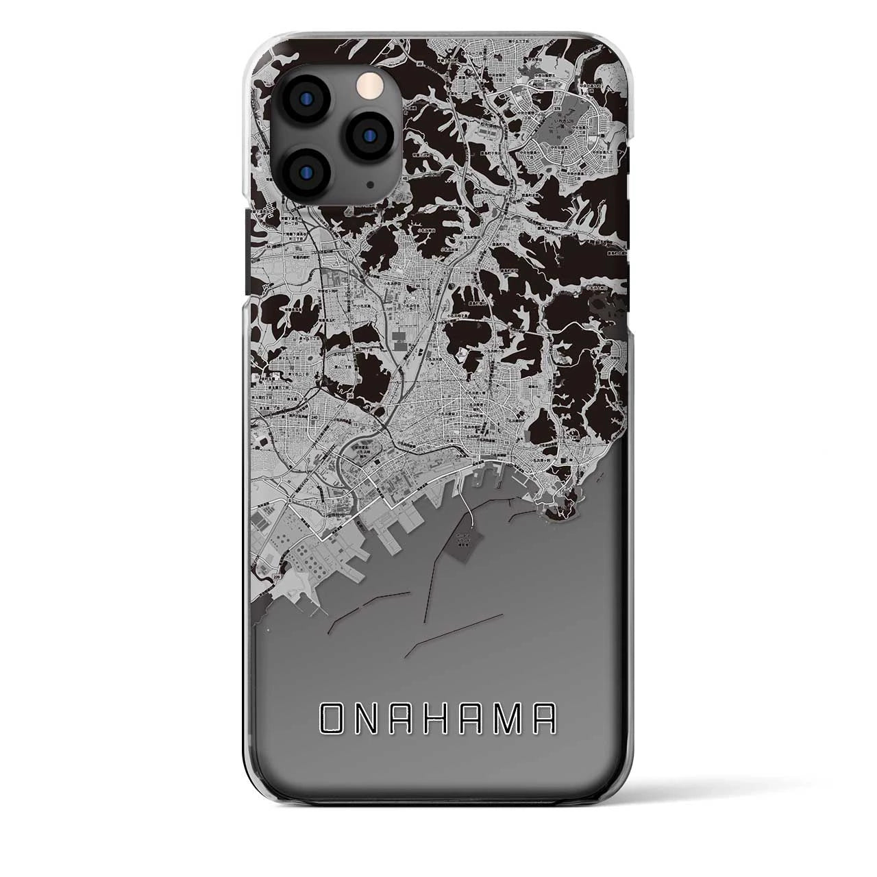 【小名浜（福島県）】地図柄iPhoneケース（クリアタイプ）