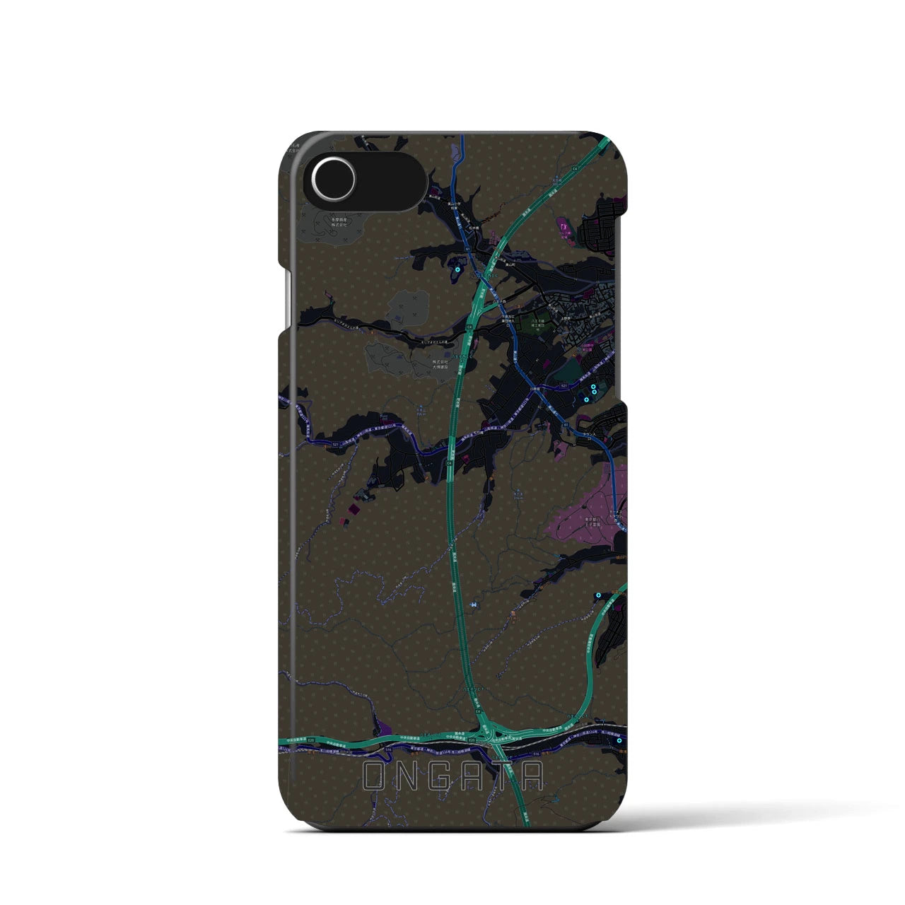 【恩方（東京都）】地図柄iPhoneケース（バックカバータイプ）