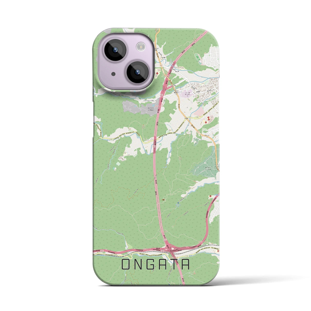 【恩方（東京都）】地図柄iPhoneケース（バックカバータイプ）