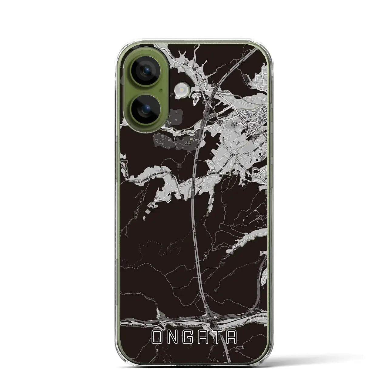 【恩方（東京都）】地図柄iPhoneケース（クリアタイプ）モノトーン・iPhone 17 Pro Max 用