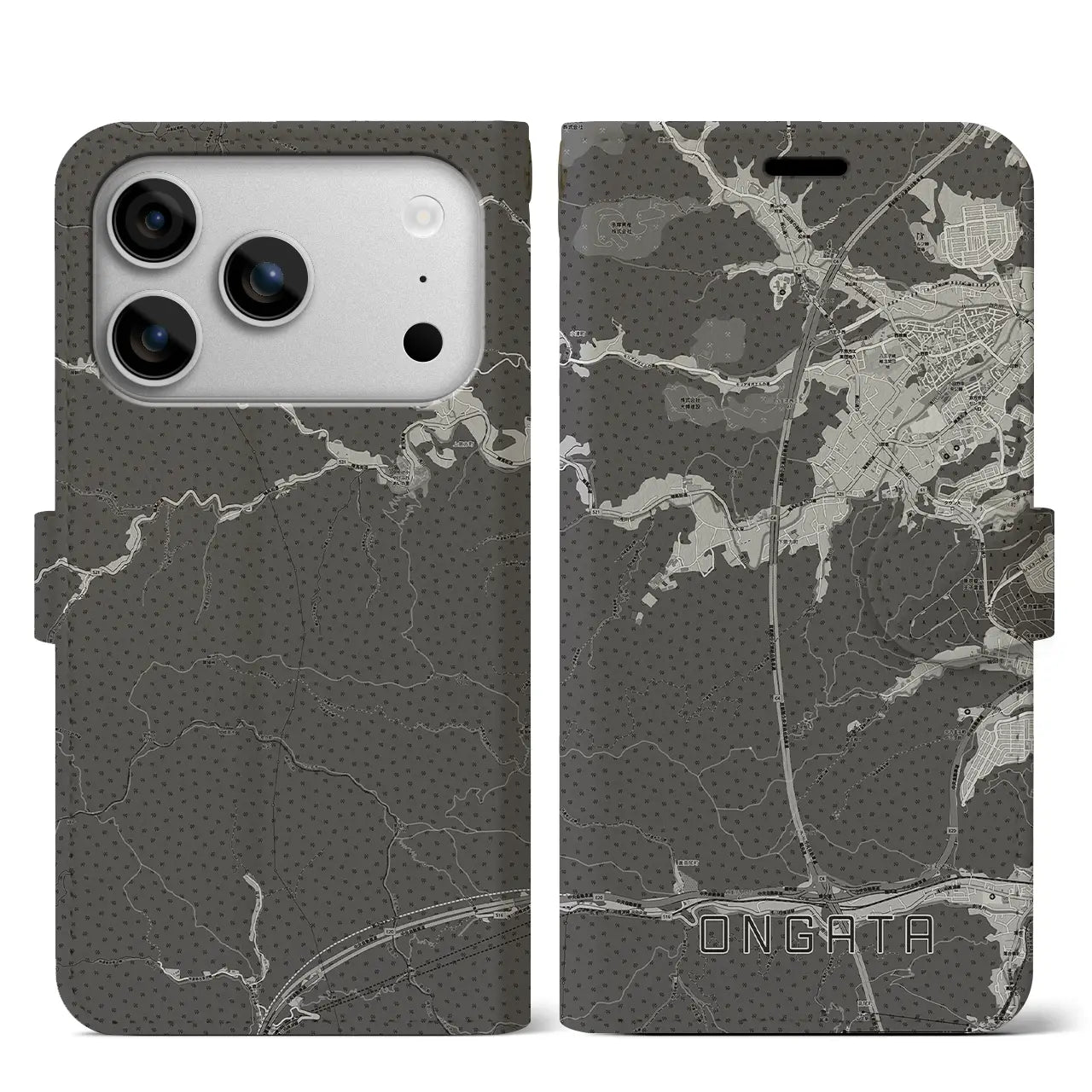 【恩方（東京都）】地図柄iPhoneケース（手帳タイプ）