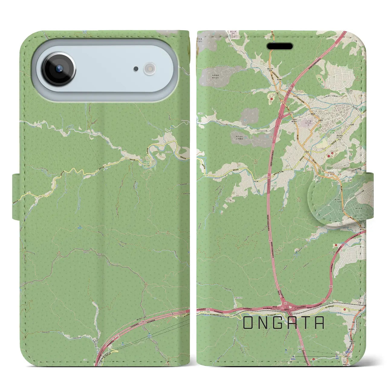 【恩方（東京都）】地図柄iPhoneケース（手帳タイプ）