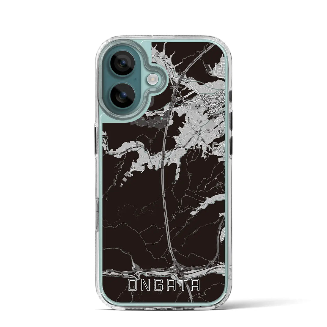 【恩方(東京都)】地図柄iPhoneケース(MagSafeタイプ)モノトーン・iPhone 16 Pro 用