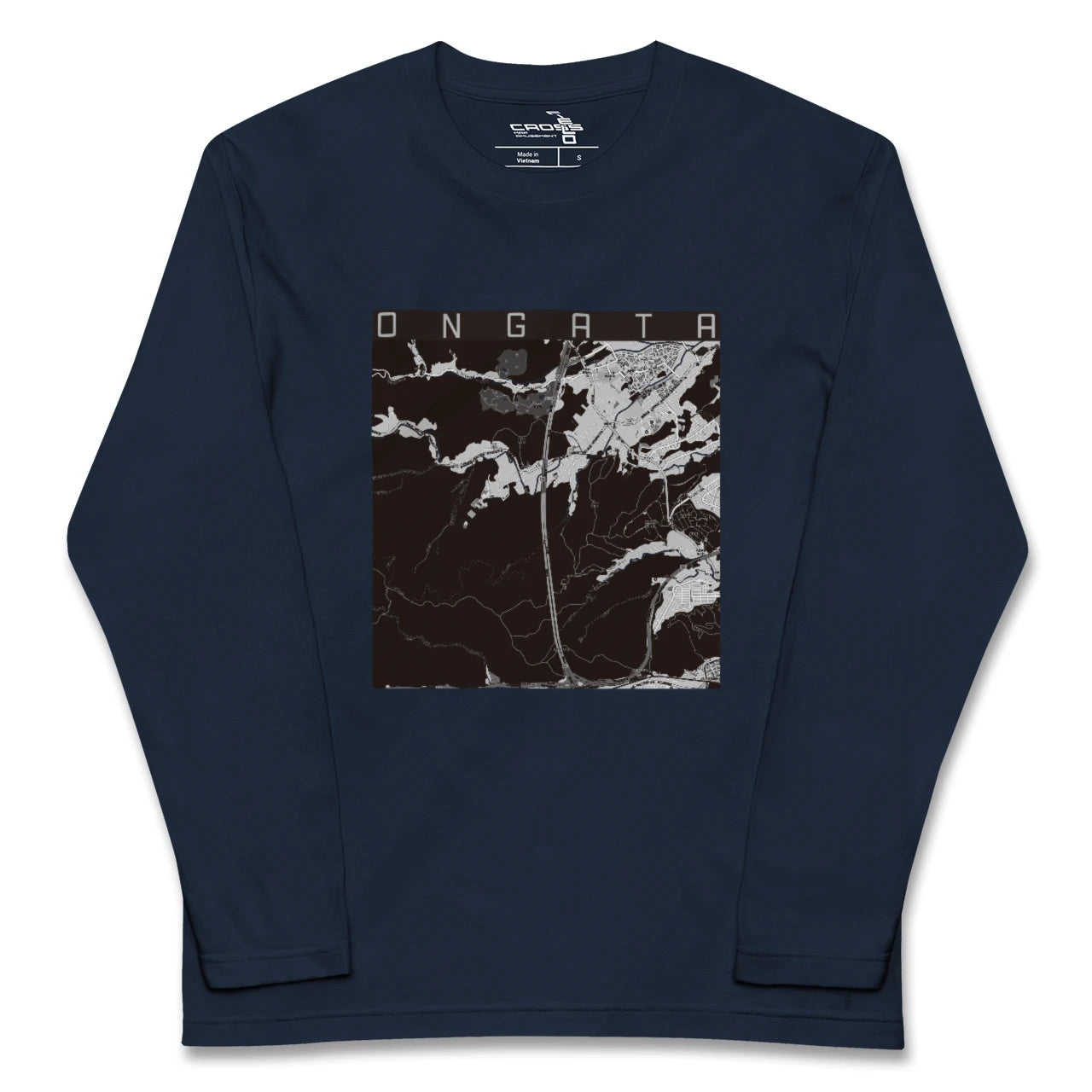 【恩方（東京都）】地図柄ロングスリーブTシャツ