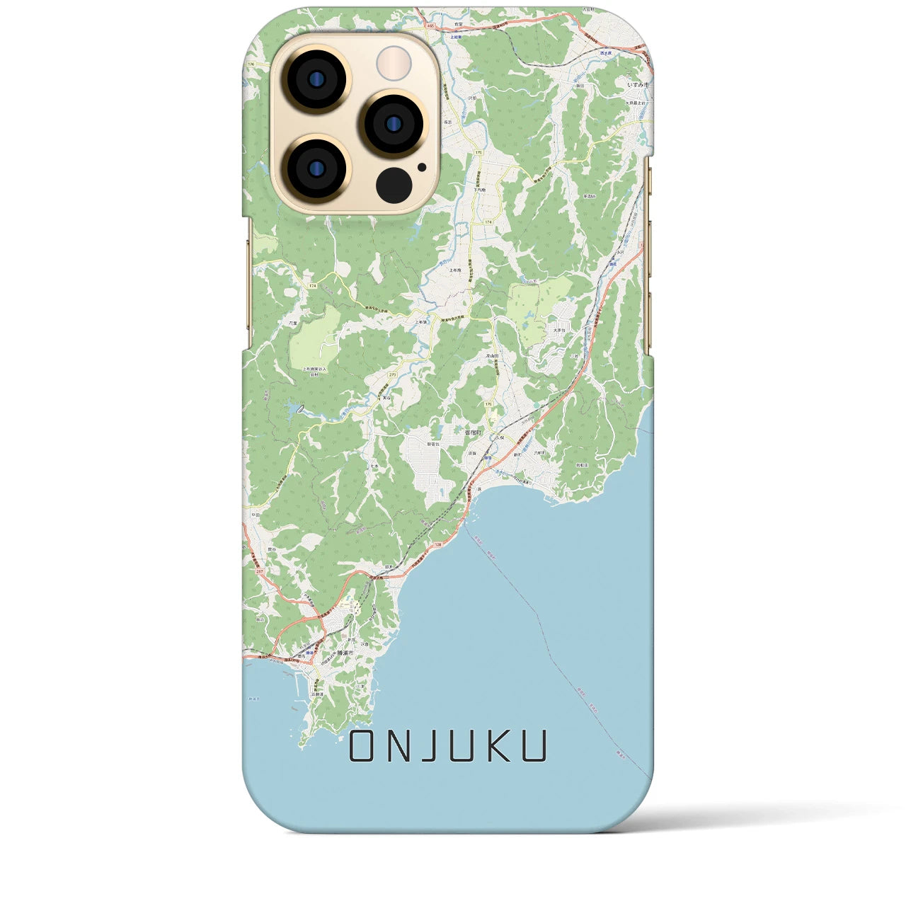 【御宿（千葉県）】地図柄iPhoneケース（バックカバータイプ）