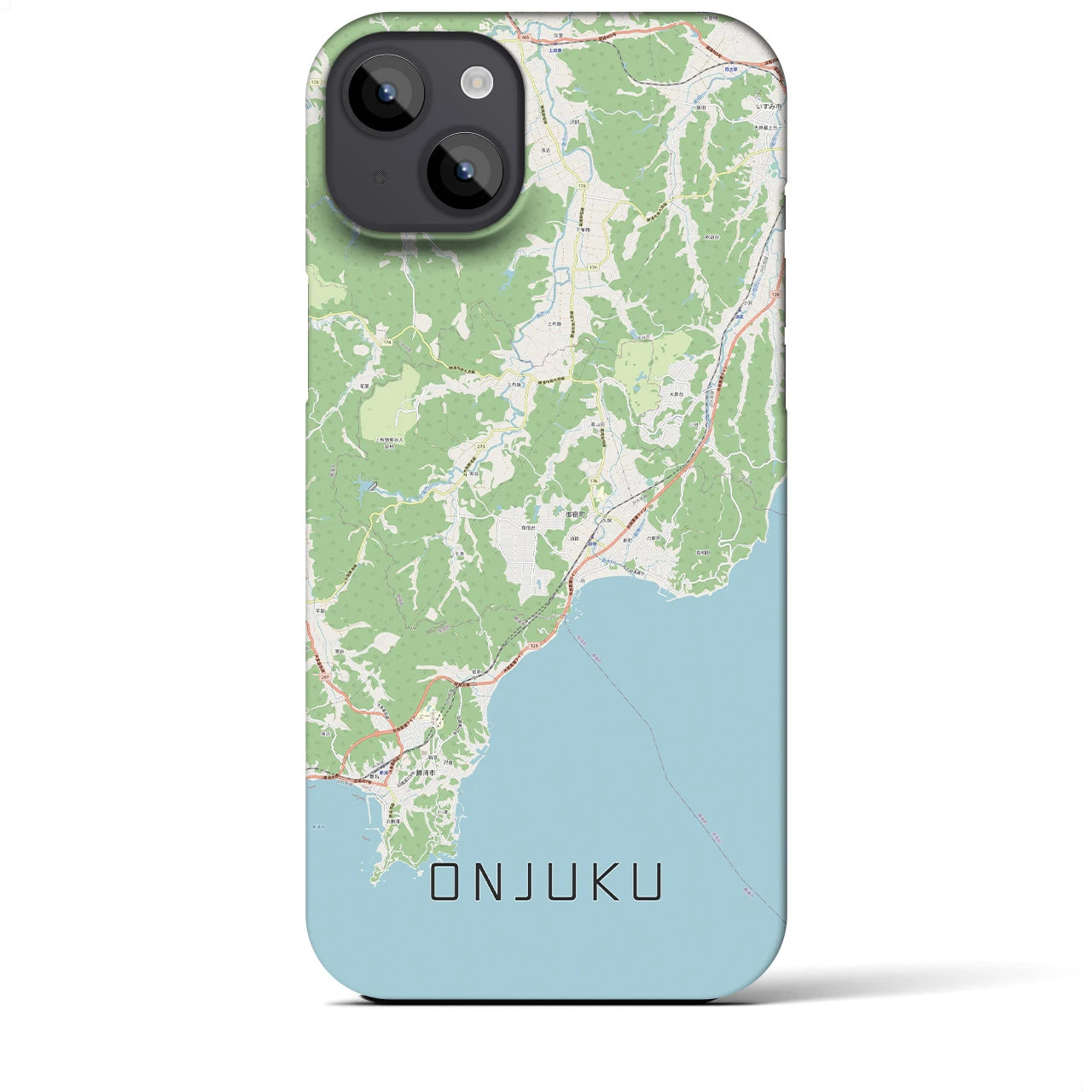 【御宿（千葉県）】地図柄iPhoneケース（バックカバータイプ）