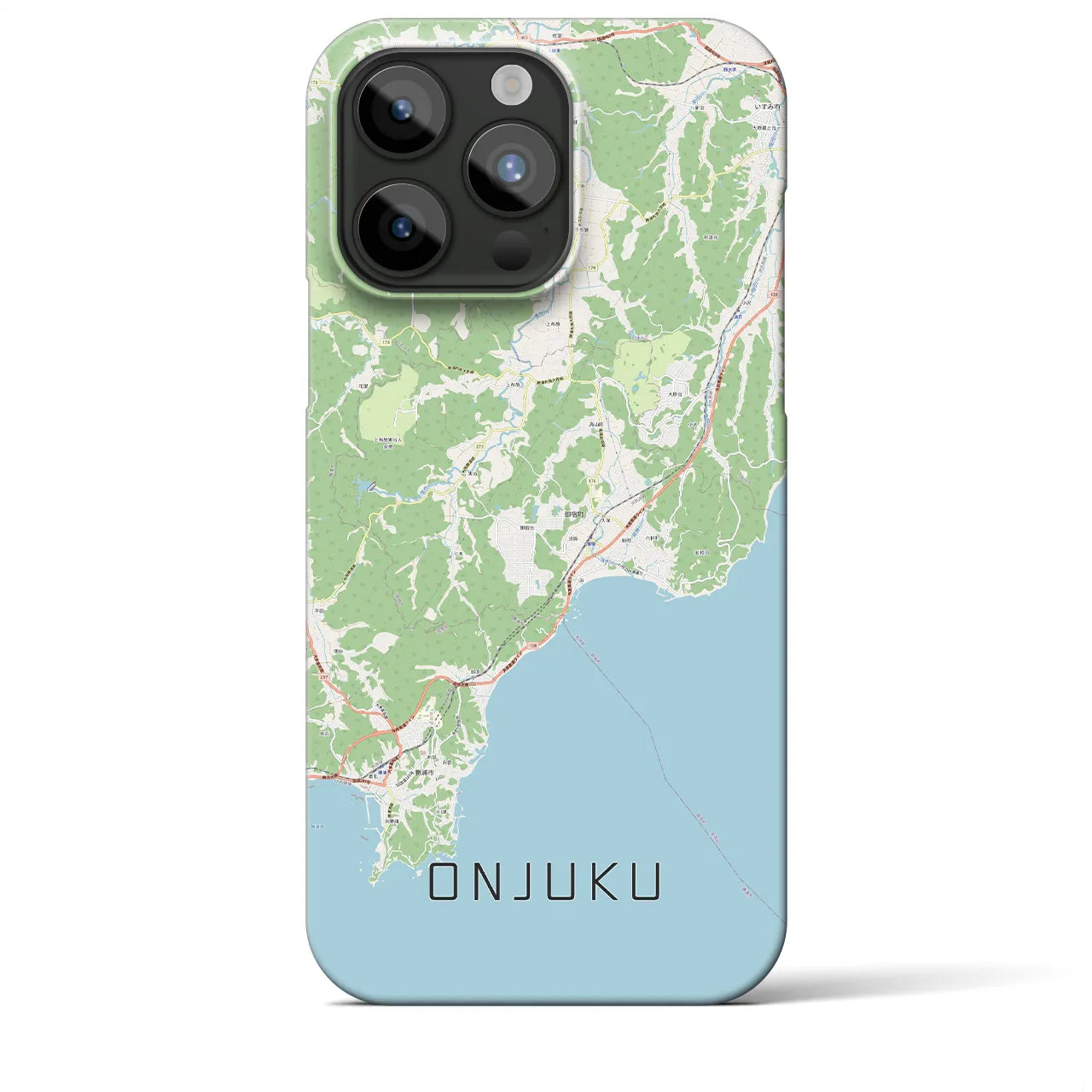 【御宿（千葉県）】地図柄iPhoneケース（バックカバータイプ）