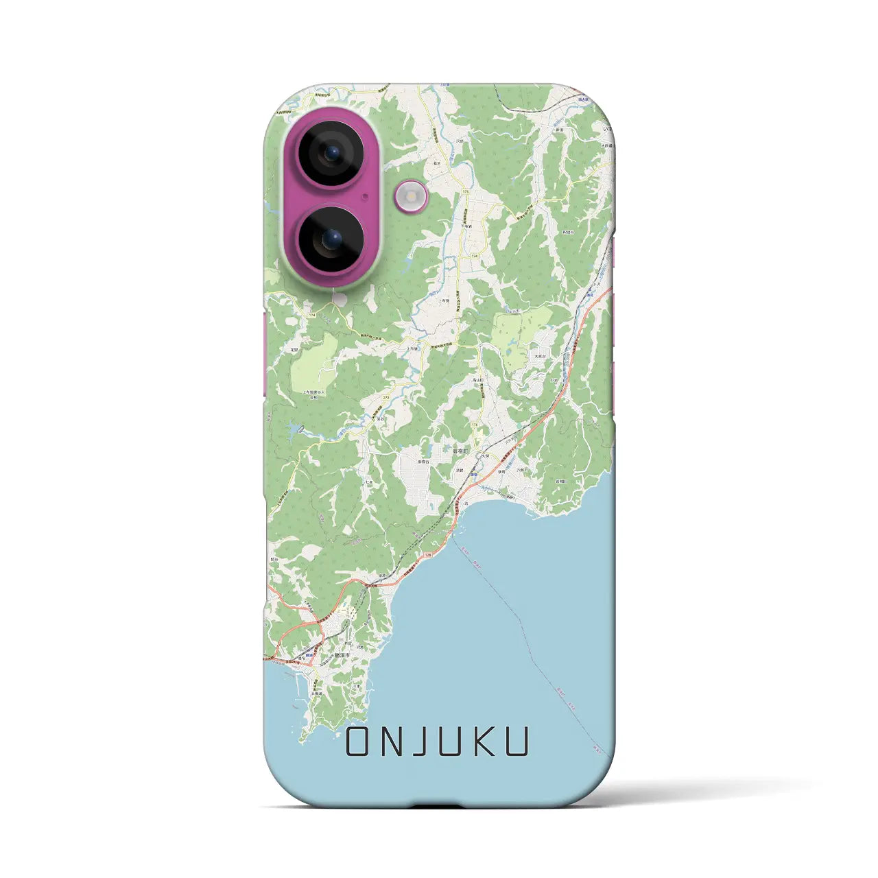 【御宿（千葉県）】地図柄iPhoneケース（バックカバータイプ）