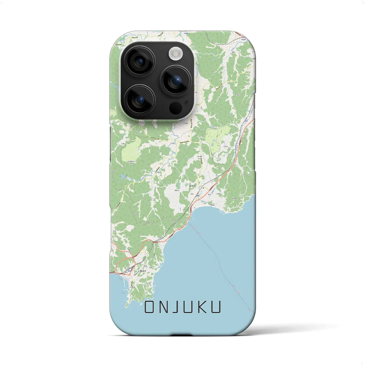 【御宿（千葉県）】地図柄iPhoneケース（バックカバータイプ）