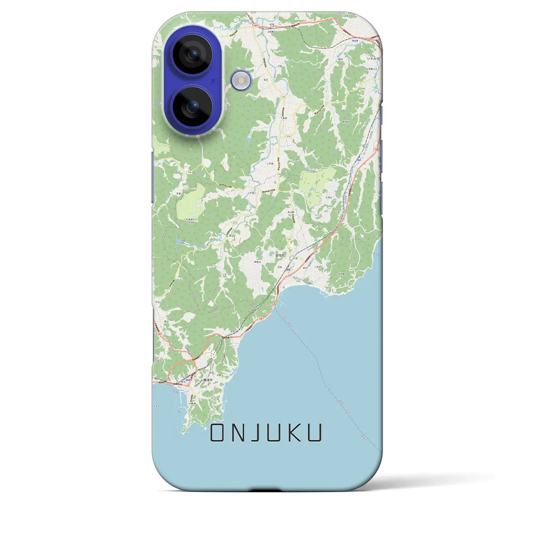 【御宿（千葉県）】地図柄iPhoneケース（バックカバータイプ）ナチュラル・iPhone 16 Pro Max 用