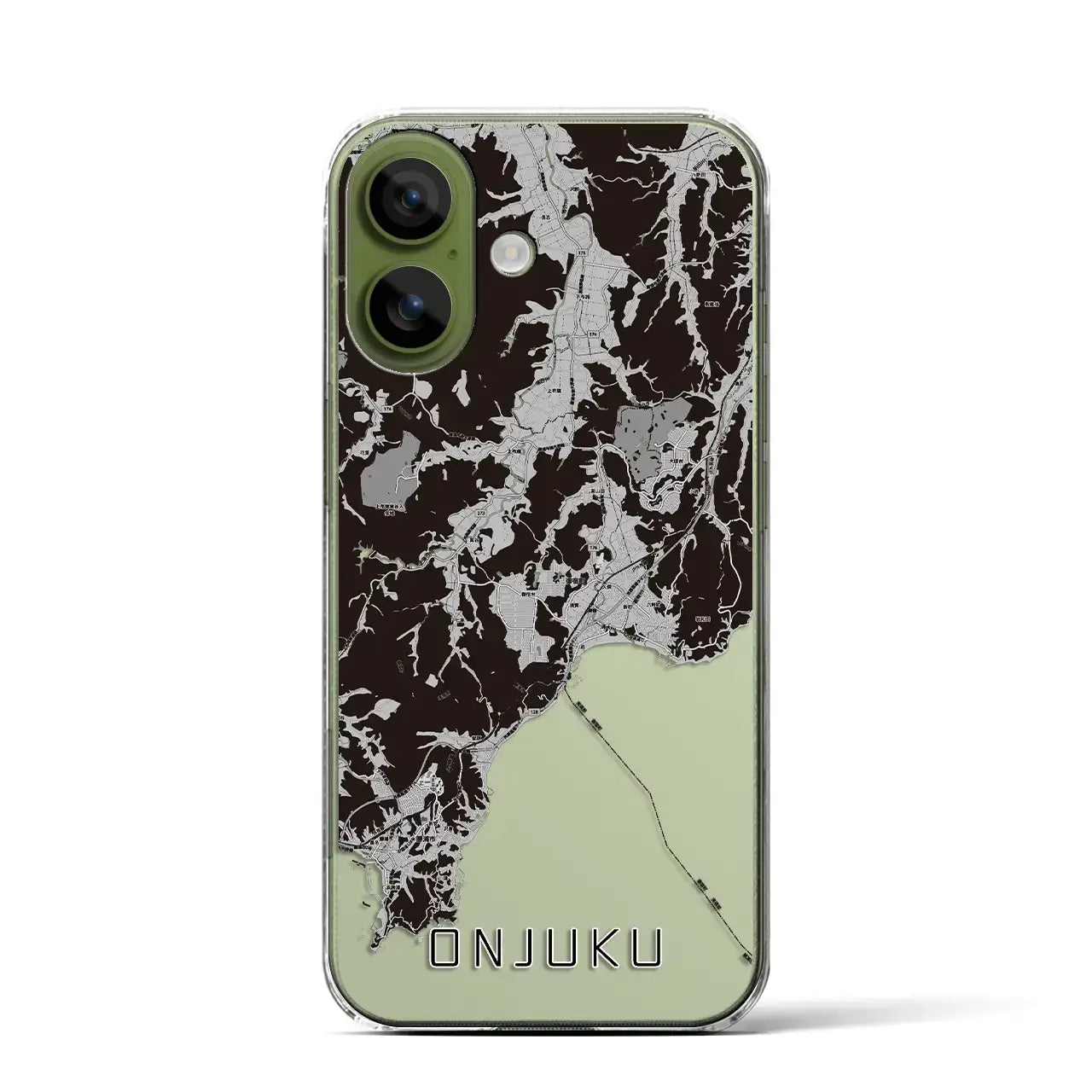 【御宿（千葉県）】地図柄iPhoneケース（クリアタイプ）