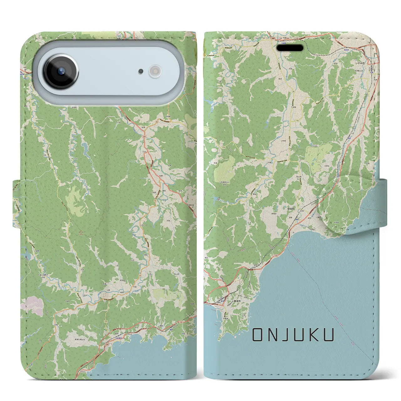【御宿（千葉県）】地図柄iPhoneケース（手帳タイプ）