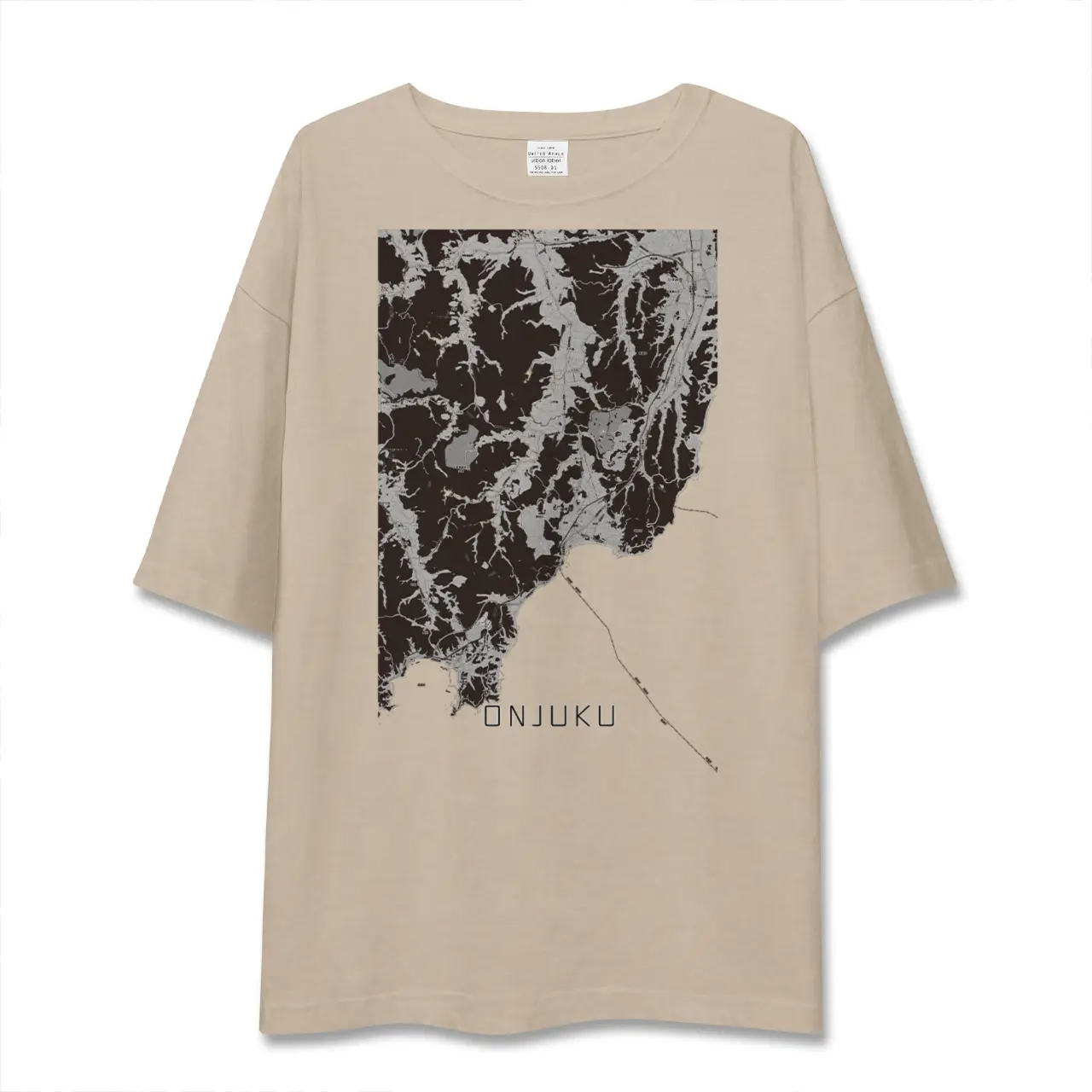 【御宿（千葉県）】地図柄ビッグシルエットTシャツ