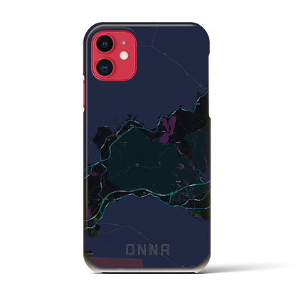 【恩納（沖縄県）】地図柄iPhoneケース（バックカバータイプ）