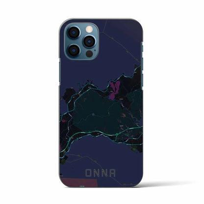 【恩納（沖縄県）】地図柄iPhoneケース（バックカバータイプ）