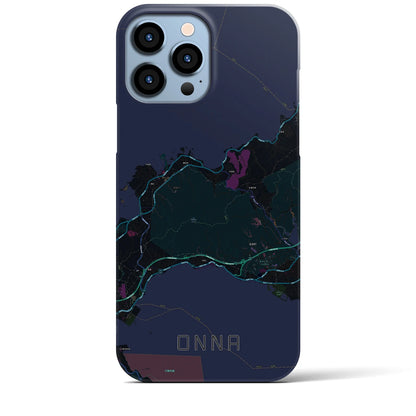 【恩納（沖縄県）】地図柄iPhoneケース（バックカバータイプ）