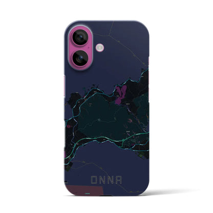 【恩納（沖縄県）】地図柄iPhoneケース（バックカバータイプ）