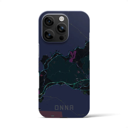 【恩納（沖縄県）】地図柄iPhoneケース（バックカバータイプ）