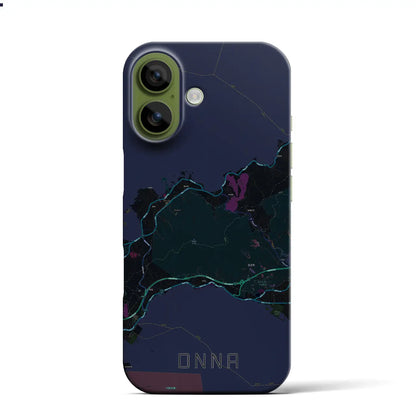 【恩納（沖縄県）】地図柄iPhoneケース（バックカバータイプ）