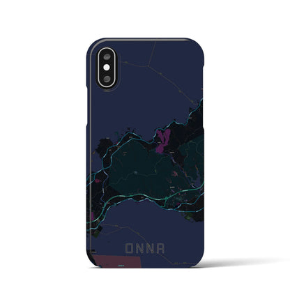 【恩納（沖縄県）】地図柄iPhoneケース（バックカバータイプ）