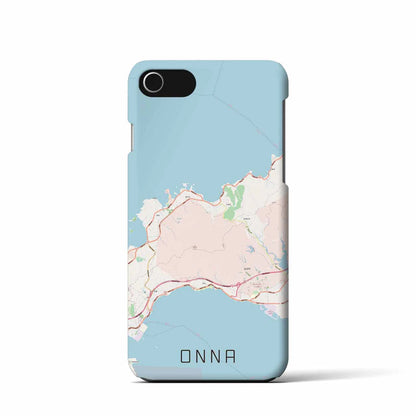 【恩納（沖縄県）】地図柄iPhoneケース（バックカバータイプ）