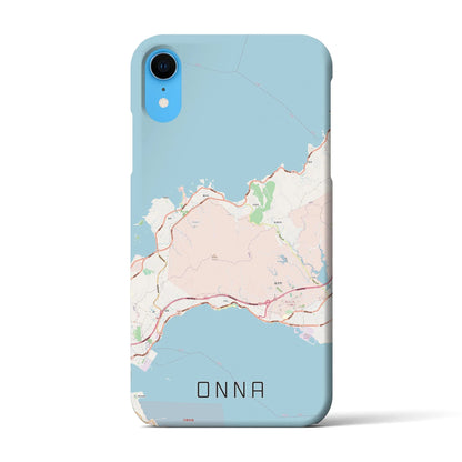 【恩納（沖縄県）】地図柄iPhoneケース（バックカバータイプ）