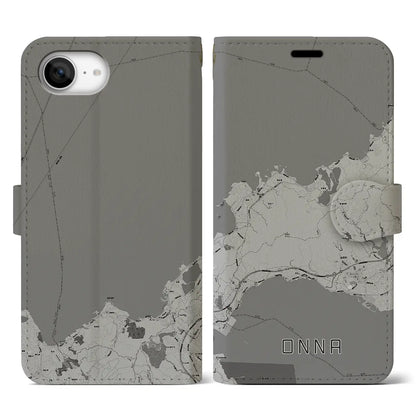 【恩納（沖縄県）】地図柄iPhoneケース（手帳タイプ）