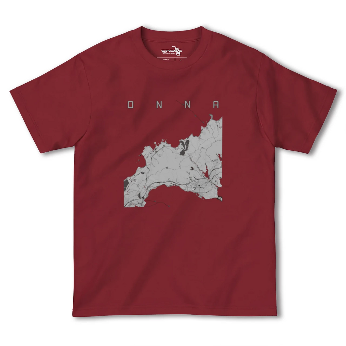 【恩納（沖縄県）】地図柄ヘビーウェイトTシャツ