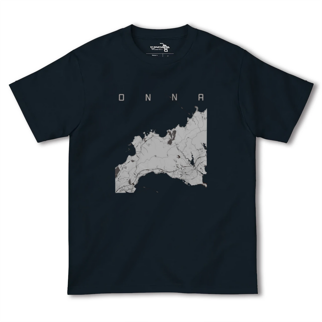 【恩納(沖縄県)】地図柄ヘビーウェイトTシャツ