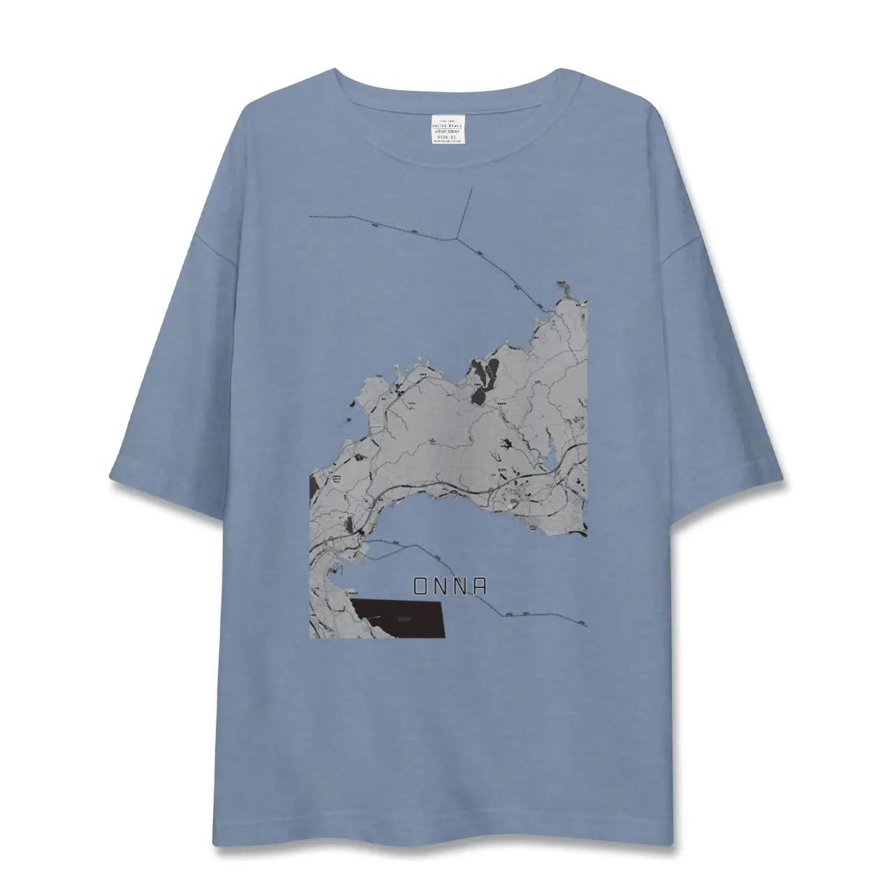 【恩納（沖縄県）】地図柄ビッグシルエットTシャツ