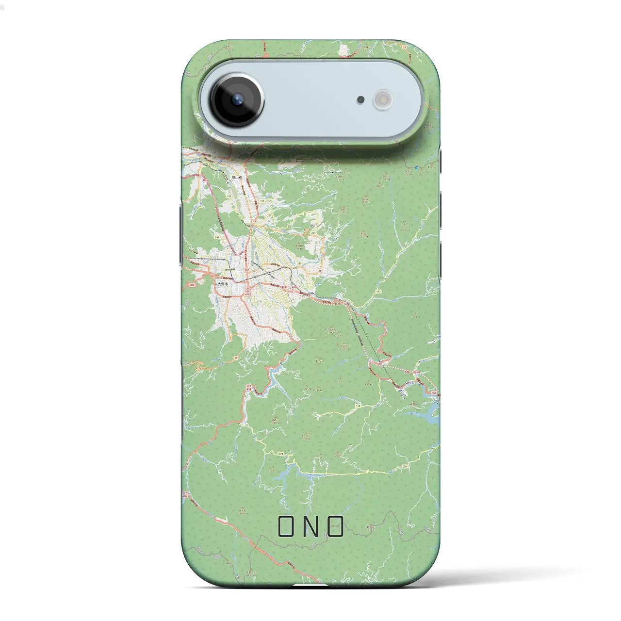 【大野（福井県）】地図柄iPhoneケース（バックカバータイプ）