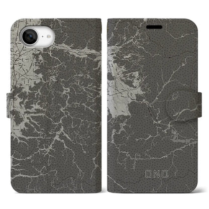 【大野（福井県）】地図柄iPhoneケース（手帳タイプ）