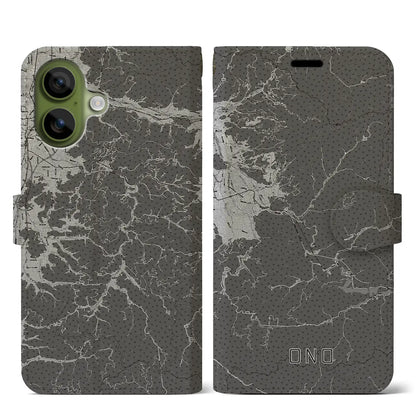 【大野（福井県）】地図柄iPhoneケース（手帳タイプ）