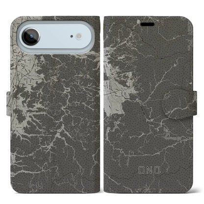 【大野（福井県）】地図柄iPhoneケース（手帳タイプ）