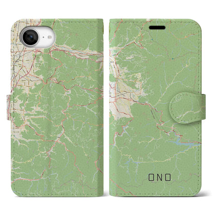 【大野（福井県）】地図柄iPhoneケース（手帳タイプ）