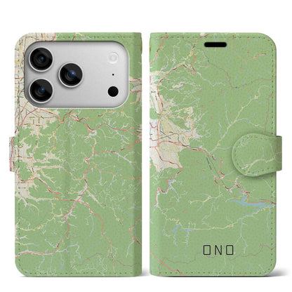 【大野（福井県）】地図柄iPhoneケース（手帳タイプ）