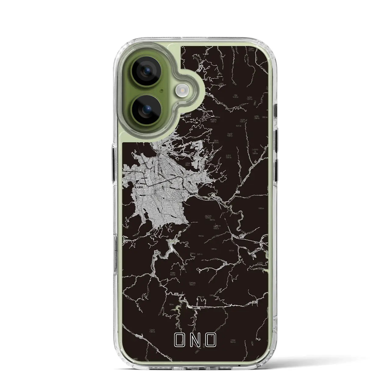 【大野（福井県）】地図柄iPhoneケース（MagSafeタイプ）