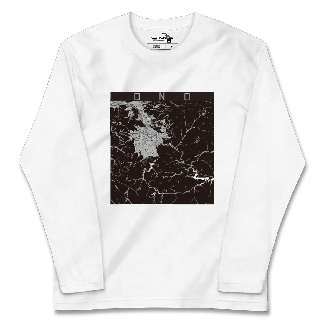 【大野(福井県)】地図柄ロングスリーブTシャツ