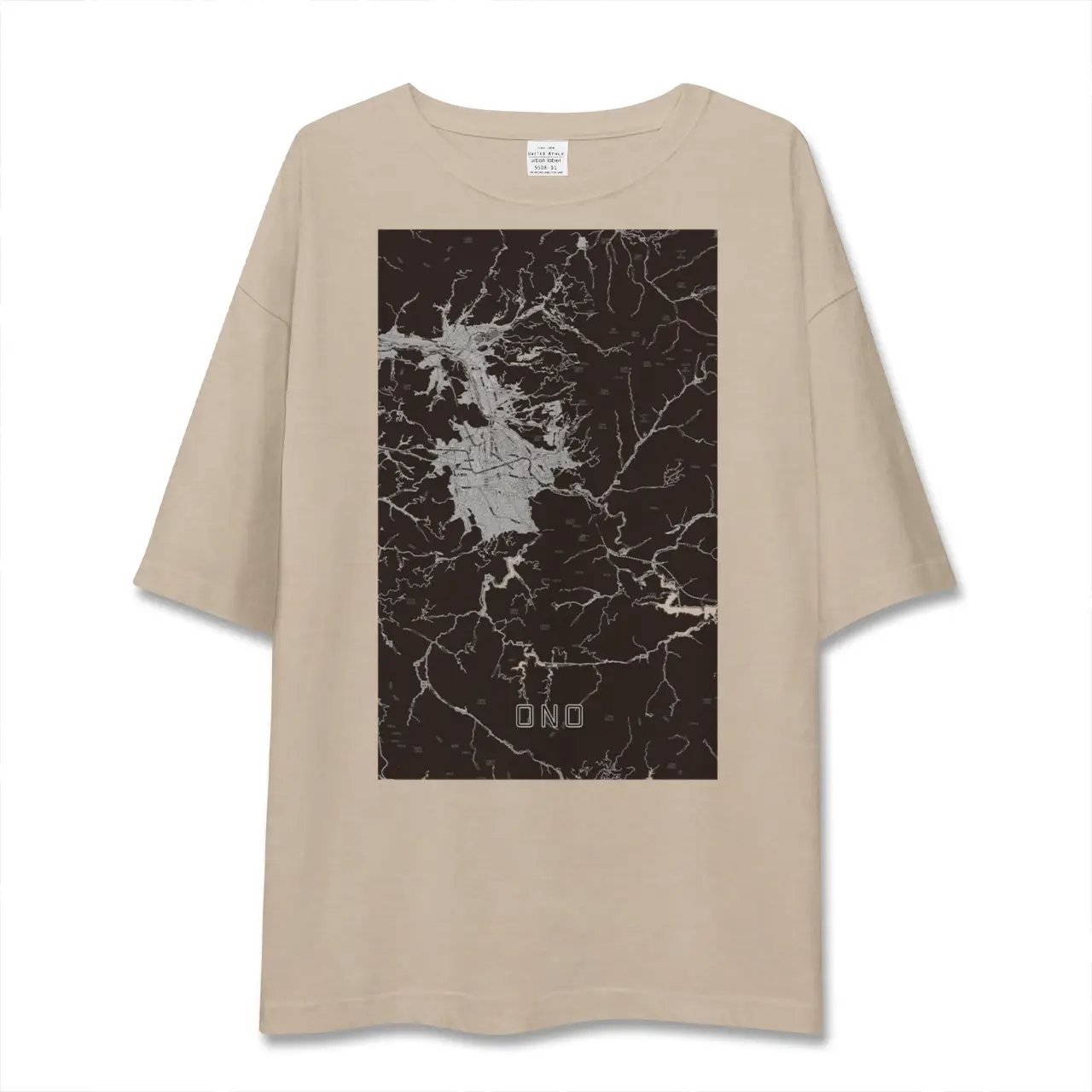 【大野（福井県）】地図柄ビッグシルエットTシャツ