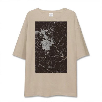 【大野（福井県）】地図柄ビッグシルエットTシャツ