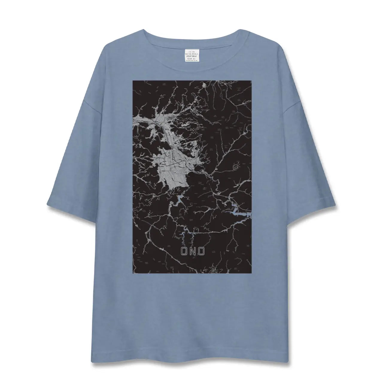 【大野（福井県）】地図柄ビッグシルエットTシャツ