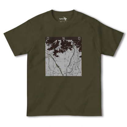 【大野（岐阜県）（岐阜県）】地図柄ヘビーウェイトTシャツ
