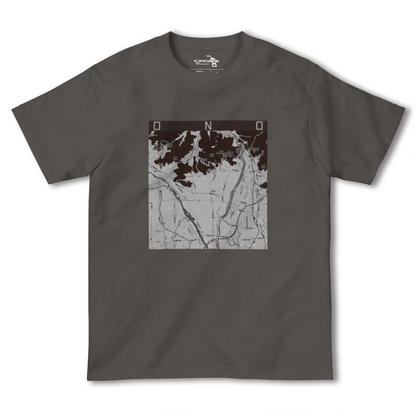 【大野（岐阜県）（岐阜県）】地図柄ヘビーウェイトTシャツ