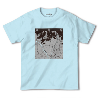 【大野（岐阜県）（岐阜県）】地図柄ヘビーウェイトTシャツ