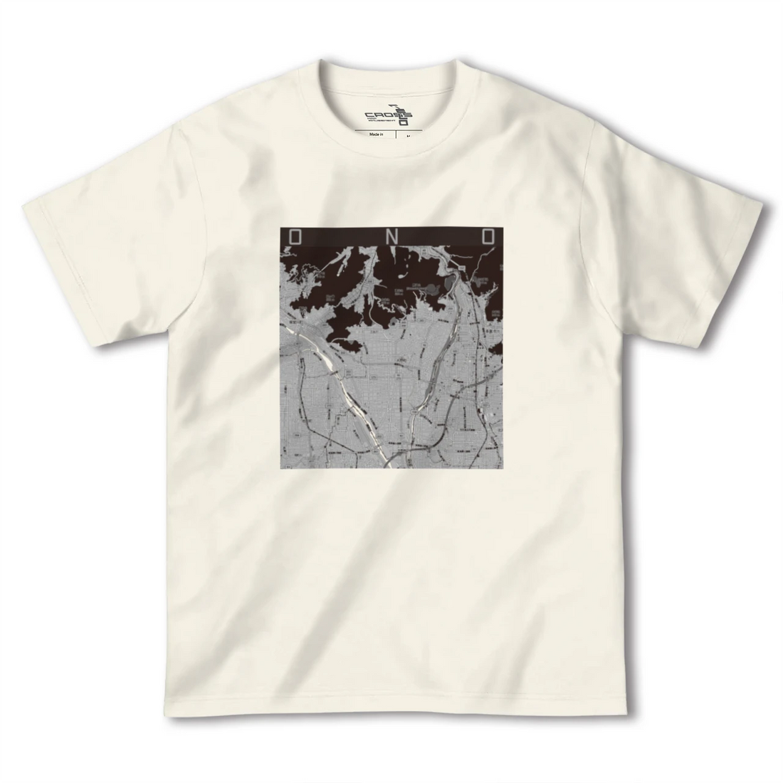 【大野（岐阜県）（岐阜県）】地図柄ヘビーウェイトTシャツ