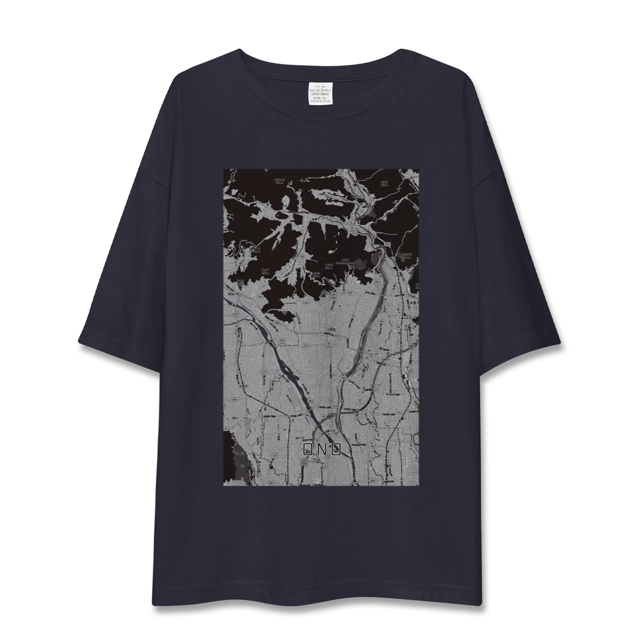 【大野（岐阜県）】地図柄ビッグシルエットTシャツ
