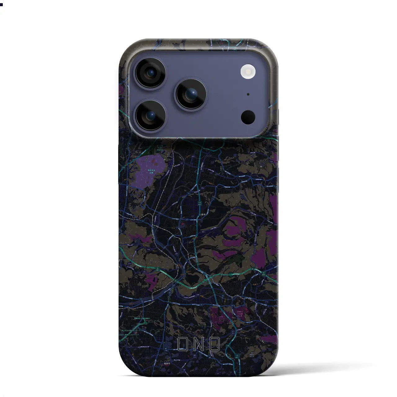 【小野（兵庫県）】地図柄iPhoneケース（バックカバータイプ）