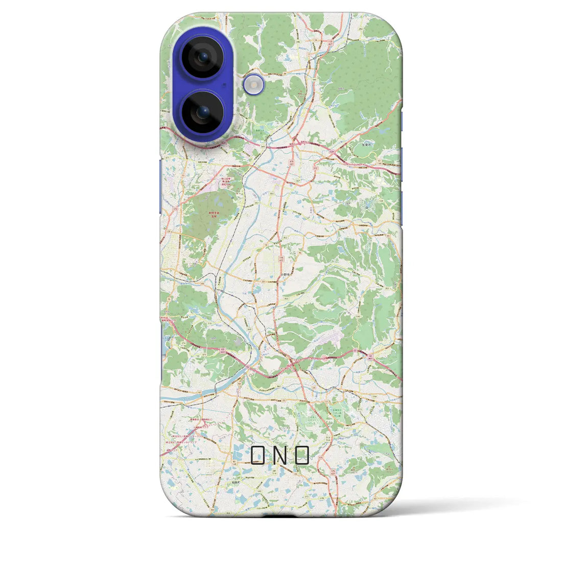 【小野(兵庫県)】地図柄iPhoneケース(バックカバータイプ)ナチュラル・iPhone 16 Pro Max 用