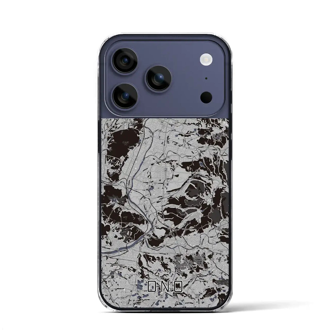 【小野（兵庫県）】地図柄iPhoneケース（クリアタイプ）