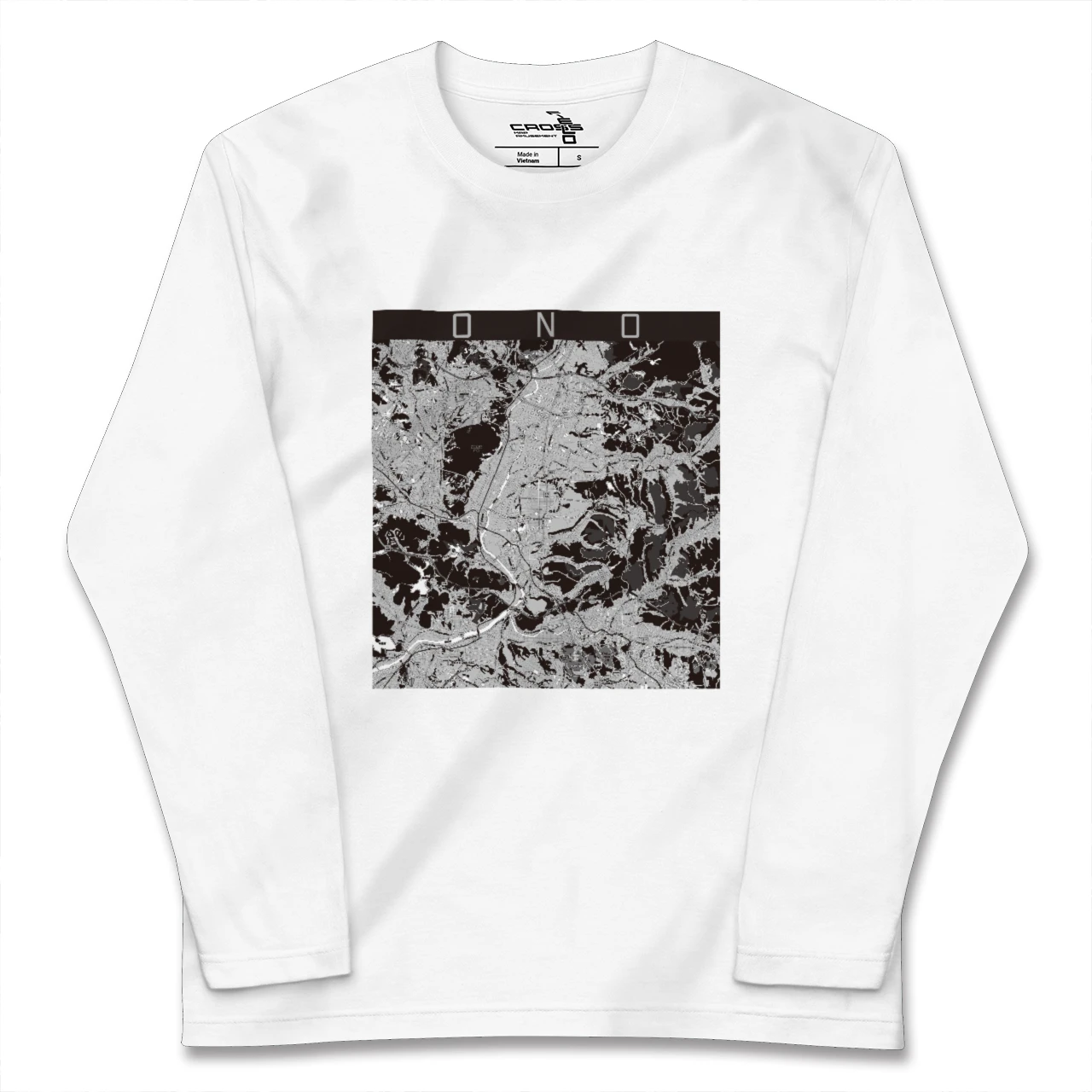 【小野（兵庫県）】地図柄ロングスリーブTシャツ